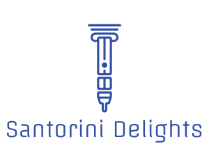 Santorini - Blue Pillar Vape logo design