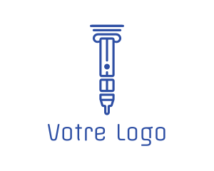 Ancient - Blue Pillar Vape logo design