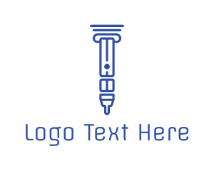 Santorini - Blue Pillar Vape logo design