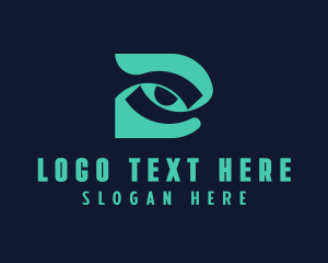 Cctv - Optical Eye Letter D logo design