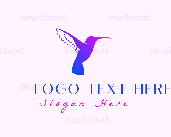 Hummingbird Gradient Silhouette Logo