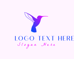 Vet - Hummingbird Gradient Silhouette logo design