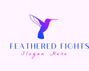 Hummingbird Gradient Silhouette logo design