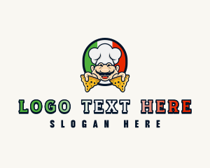 Mustache - Italian Chef Pizza logo design