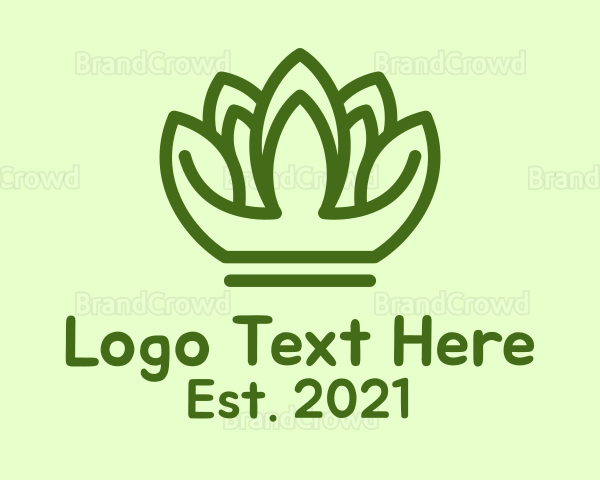 Green Plant Crown Logo