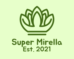 Herbal - Green Plant Crown logo design