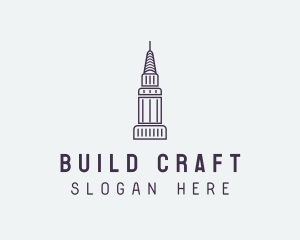 Skyscraper Building Tower logo design