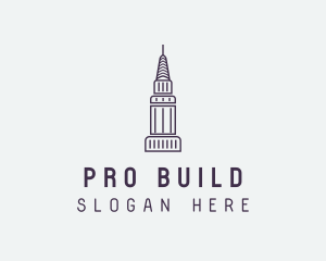 Skyscraper Building Tower logo design