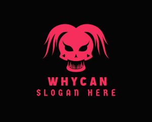 Skate Shop - Woman Punk Skull logo design