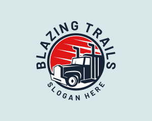 Delivery Truck Transport  Logo