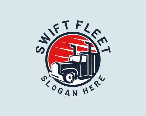 Delivery Truck Transport  logo design