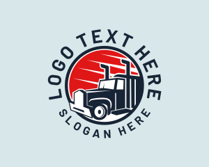 Import - Delivery Truck Transport logo design