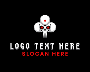 Gambling - Clubs Skull Gaming logo design