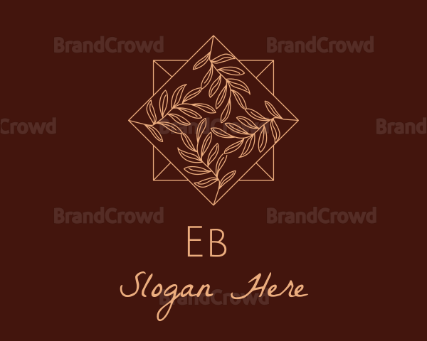Brown Organic Leaves Logo