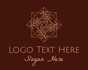 Natural Park - Brown Organic Leaves logo design