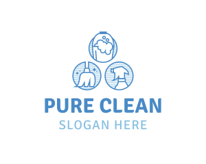 Maintenance Clean Housekeeping logo design