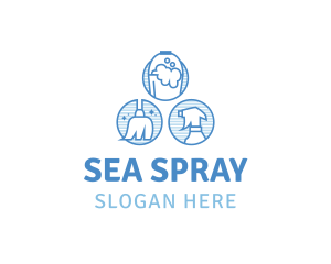 Maintenance Clean Housekeeping logo design