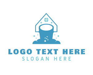 Clean - Suds Bucket Housekeeper logo design