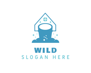 Disinfectant - Suds Bucket Housekeeper logo design