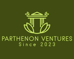 Parthenon - Natural Pillar Building logo design