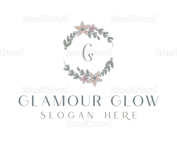 Organic Floral Wreath Logo