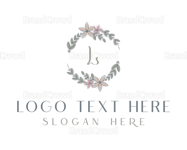 Organic Floral Wreath Logo