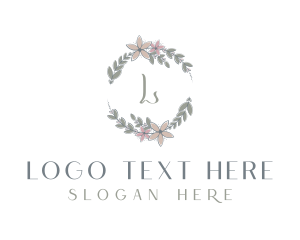 Lettermark - Organic Floral Wreath logo design