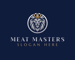 Luxury Lion Crown logo design