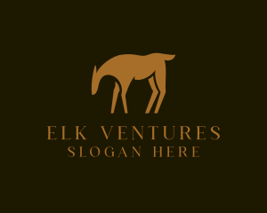 Elk - Wild Deer Animal logo design