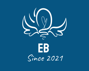 Electric - Wings Light Bulb logo design