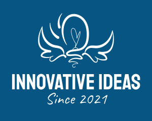Creativity - Wings Light Bulb logo design