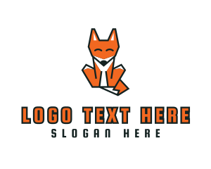 Wildlife - Geometric Cute Fox logo design
