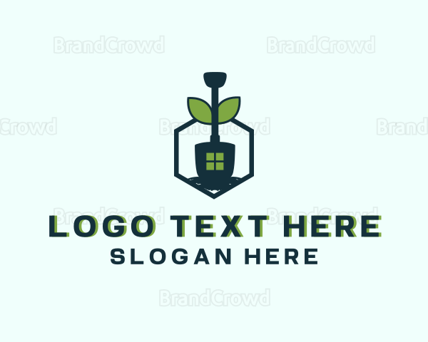 Organic Shovel Landscaping Logo