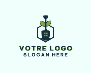 Organic Shovel Landscaping Logo