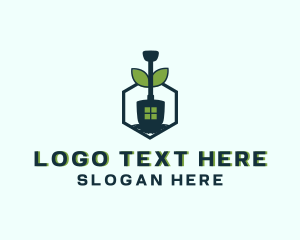 Organic Shovel Landscaping Logo