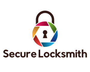 Locksmith - Camera Shutter Padlock logo design
