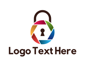 Padlock - Camera Shutter Padlock logo design