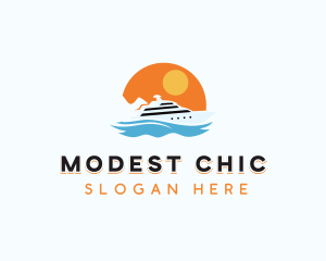 Yacht Cruise Ship Logo