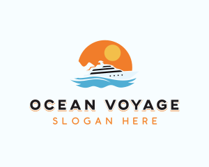 Yacht Cruise Ship logo design