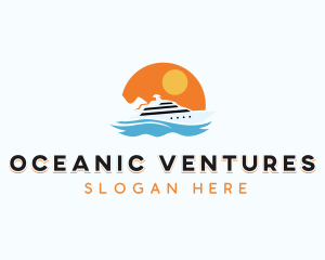 Yacht Cruise Ship logo design