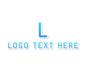 Cute - Gradient Blue Letter logo design