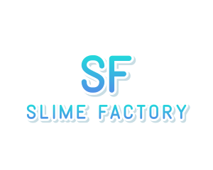 Slime - Gradient Blue Letter logo design