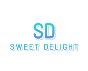 Gradient Blue Letter logo design