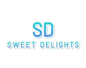 Gradient Blue Letter logo design