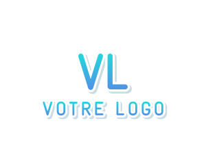 Aquarium - Gradient Blue Letter logo design
