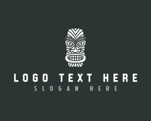 Heritage - Polynesian Tribal Mask logo design