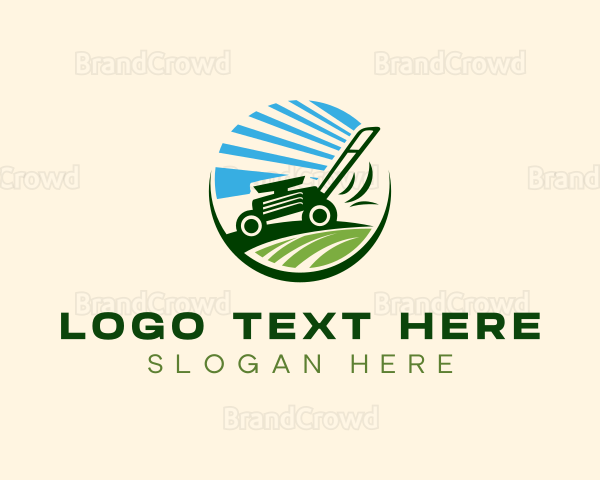 Lawn Grass Mower Logo