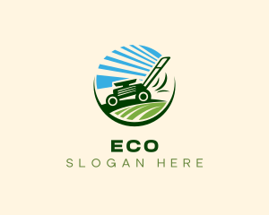 Lawn Grass Mower Logo