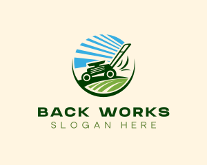 Lawn Grass Mower logo design