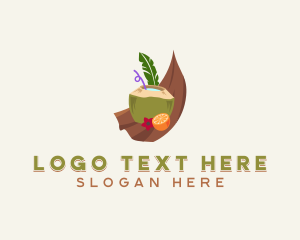 Coco Sugar - Tropical Coconut Juice logo design